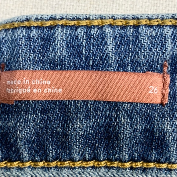 Pilcro~Anthropolgie~NWT~Womens Slim Boyfriend Medium Wash Distressed Jeans~Sz 26 - Picture 13 of 15